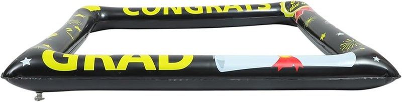 Black Graduation Inflatable Photo Frame Prop Selfie Banner Photography Accessory - Image 1